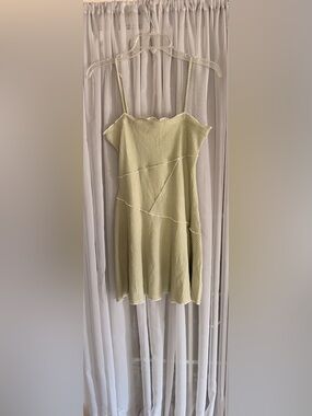 Promesa Pale Green Textured Knit Mini Dress Size Small New